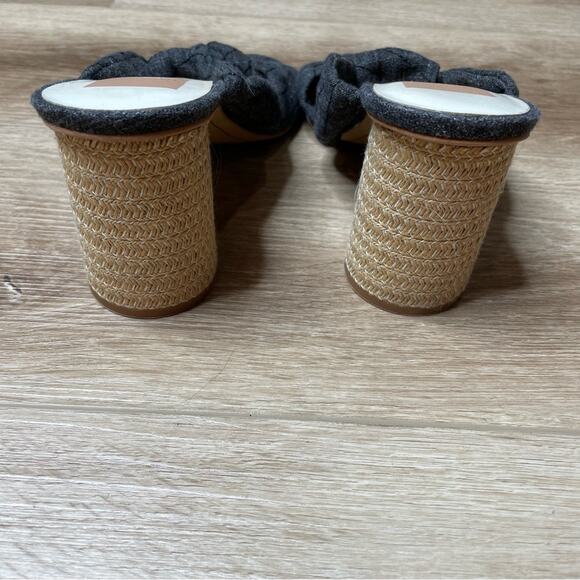 Dolce Vita Women's Denim/Rope Block Heel Jene Double Knot Slip On Sandals sz 8 - Picture 7 of 7